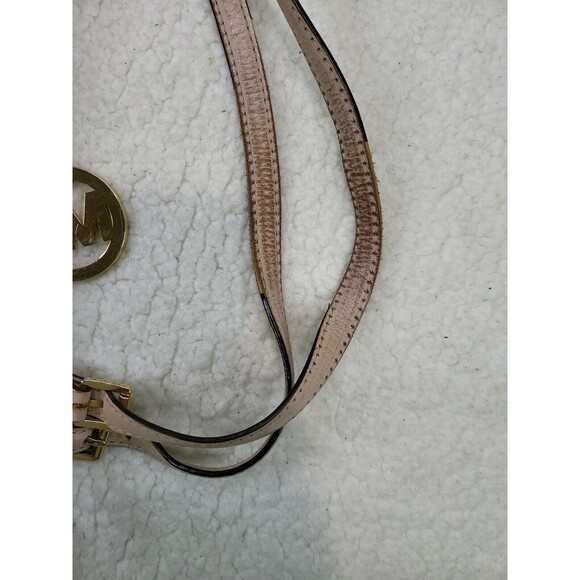 MICHAEL MICHAEL KORS GOLD EMBOSSED DESIGNER MIRROR AS IS TOTE1254795 - Picture 11 of 12